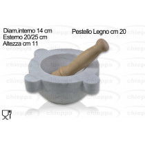 MORTAIO 20 MARMO+PESTEL. LEGNO