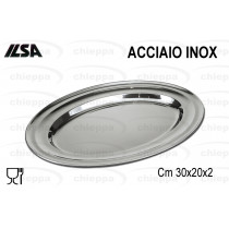 VASSOIO 30 OVALE C/B INOX 1100