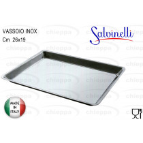 VASSOIO 26X19 RETT.INOX VASVET