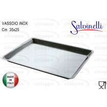 VASSOIO 35X25 RETT.INOX VASVET
