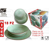 TAVOLA 18PZ NIVES VERD.C113737