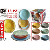 TAVOLA 18PZ NIVES COLO.C113738