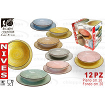 TAVOLA 12PZ NIVES COLO.C113739
