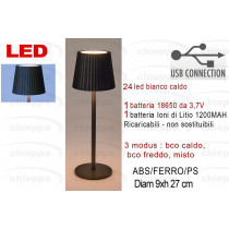 LAMPADA LED NERA 9CM ANC000800